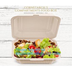 corn starch clamshell box,Corn Starch Food Container, Disposable Lunch Box