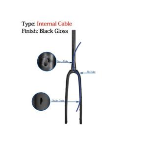 Full Carbon Road Bike Fork 700C Road Bike Gravel Forks Thru Axle 650B