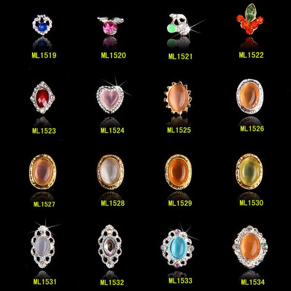gems nail stone 3D nail jewelry for nail art decoration scrapbooking tools ML1519-1534