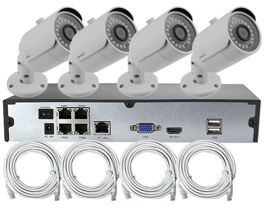 4MP 2MP Surveillance Camera System Bullet Camera Outdoor POE NVR IP Camera Home