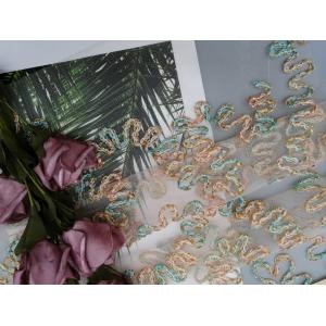 Crochet Corded Lurex Embroidery Metallic Lace Fabric