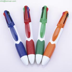 China Click Plastic Retractable Ballpoint 4 color Pen, four colors ballpoint pen on sale