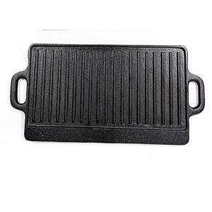 Duoble Sided Rectangle Cast Iron Grill Griddle Flat & Ridge