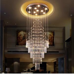 China Modern Luxury Muti Size Crystal Hanging Lights For Hotel on sale