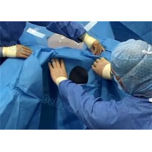 Surgical Laparoscopy Drape , Sterile Disposable Patient Drapes With ETO Blue