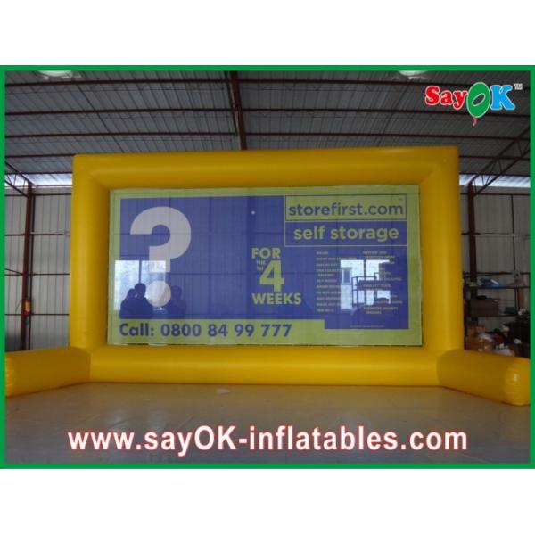 Buy Air Screen Outdoor Yellow Inflatable Movie Screen Advertising Billboard With Durable PVC Tarpaulin at wholesale prices
