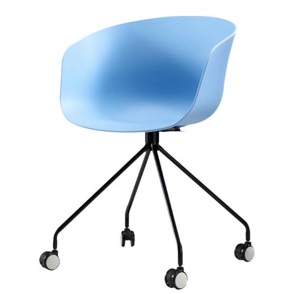 Buy Polypropylene Plastic Rolling Chair , Plastic Office Chairs With Wheels at wholesale prices