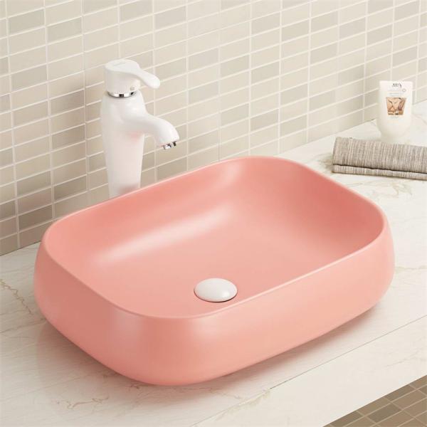 Formaldehyde-Free Small Rectangular Sink No Cracking Or Fading White Wash Basin