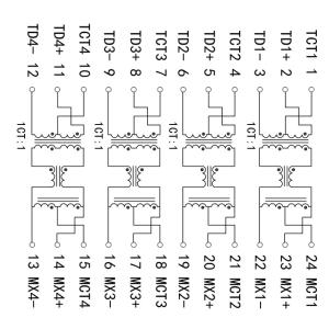 LP5007ANLE 1000Base-Tx Ethernet Magnetic Transformers Modules