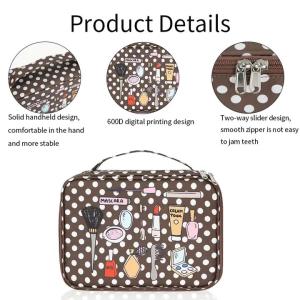 Large Capacity Cosmetic Bags With Compartments For Makeup