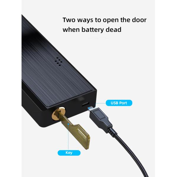 Durable Luxury Fingerprint Handle Door Lock 60mm With Camera