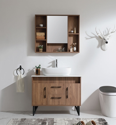 Modern Bathroom Vanity Combo with Waterproof Function and Customized Plywood Carcase