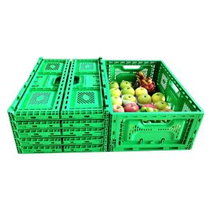 Vegetable Packing Plastic Foldable Crate 40L Stackable Storage Moving Box