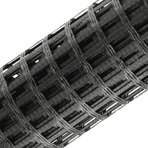Fiberglass Geogrid for Strength Roadbed Reinforcement White Asphalt Coated