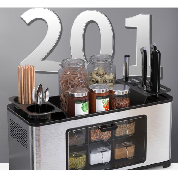 Dustproof 43cm Length Steel Kitchen Basket Rack For Seasoning