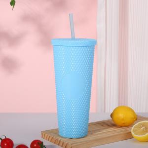 Holiday Icy Lilac Bling Studded Plastic Cold Cup Tumbler 24oz