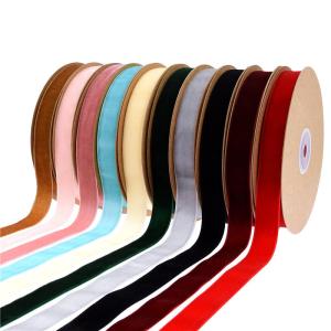 25mm single side velvet ribbon with different size