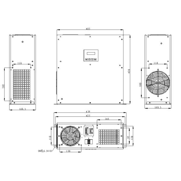 IP55 Waterproof 500W Electrical Cabinet Air Conditioner