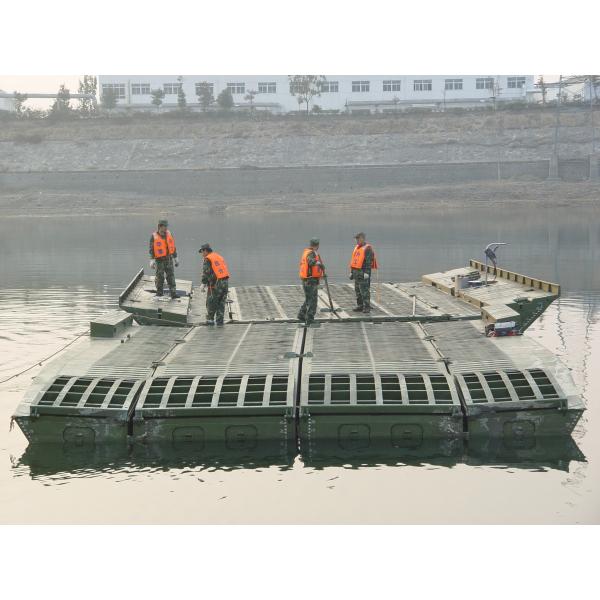 Buy Pontoon Shape Depth 0.8m Floating Bridge Military at wholesale prices