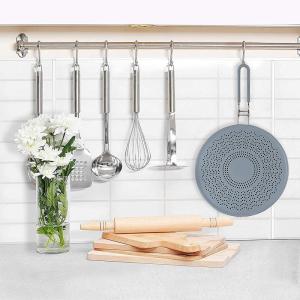 FDA Kitchen Silicone Splatter Cover With Foldable Handle 33cm