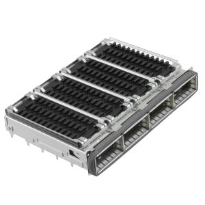 TE 2170287-7 QSFP+ Cage Ganged (1x4) With Heat Sink Connector 14 Gb/s Elastomeri