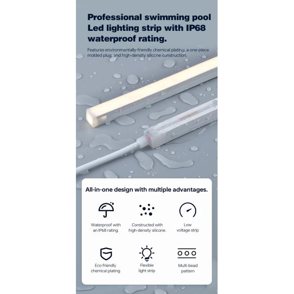 Waterproof 2835 LED Strip Light 120LED/M Bar for Hotel Swimming Pool Underwater Lighting