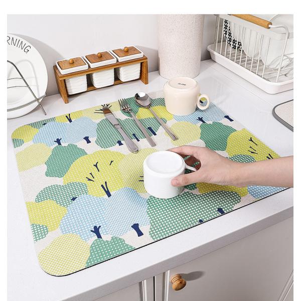 30*40cm/40*50cm Kitchen Drying Mat for Stone Countertops Customizable and Durable