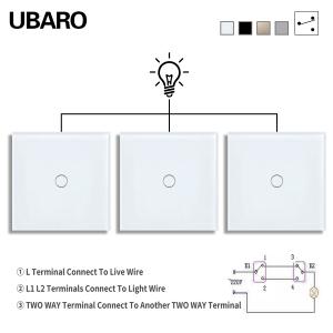 China Manual Touch On Off Dual Light Switch Single Fire Wire Control Stair Cross Switch 50-60Hz 10A 1Gang 2way on sale