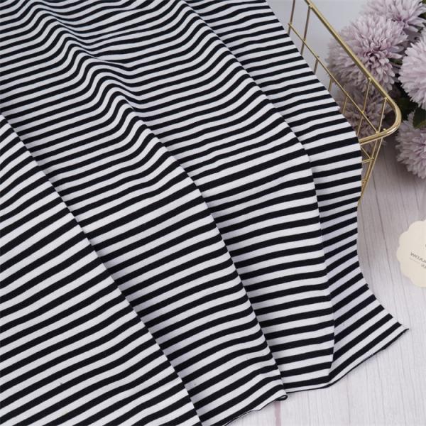 Comfortable And Breathable Skin-Friendly Striped Knit Fabric For Casual Wear