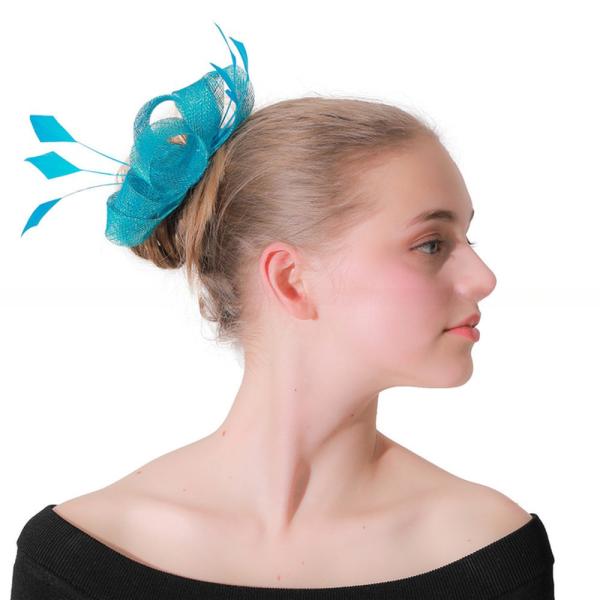 10*30Cm Party Decoration Church Sinamay Feather Fascinator With Headband Party Item