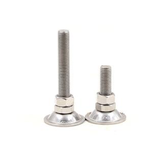 M12x1.75 60mm Stainless Steel Adjustable Feet Threaded Glide Supporting Foot