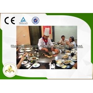 Pipeline Natural Gas Bridge Shape Ten SeatsTeppanyaki Grill Table