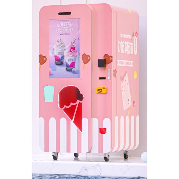 Logo Free Customization Liquid Ice Cream Vending Machine With Big Touch Screen