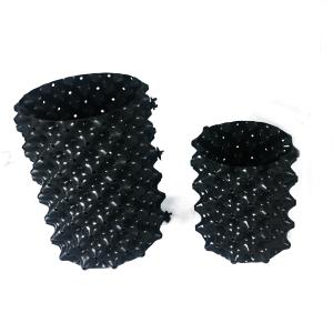 Self assemble plastic air root prune container plant pot