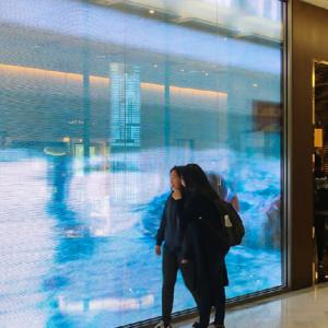 P6 transparent LED screen display 1000*500mm LMS-Mesh better heat dissipation