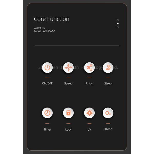 WIFI control Electric UV lamp 50W Hepa Air Purifier With Nylon mesh