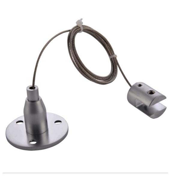 Display And Fixture Glass Clamp Cable Clip Double Sided For Cable Display System