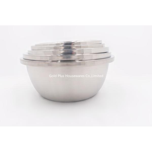 28cm 304 Stainless Steel Basin Kitchenware Food Grade Round Deep Mixing