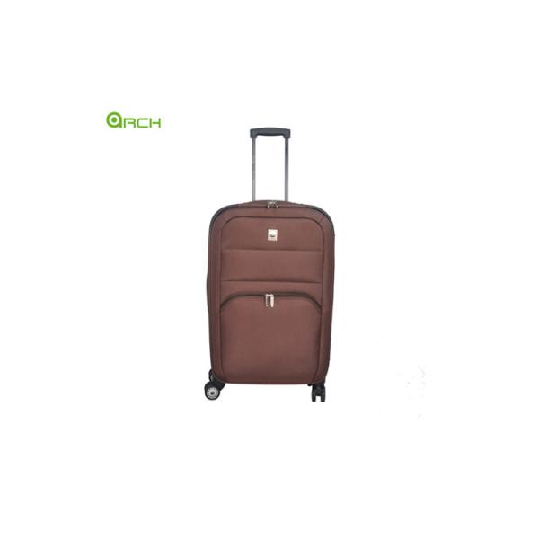 Buy 1680D Suitcase Soft Sided Luggage with One Front Pocket and Double Spinner Wheels at wholesale prices