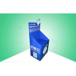 Blue Cardboard Dump Bins For Promoting Air filter , Easy - assembly