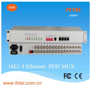 Network management 8 port G.703  plus  4*10/100/1000M with console and snmp VLAN Pdh Multiplexer