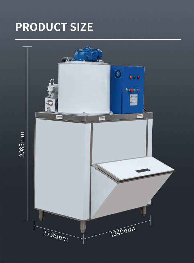 1000kg/24h Flake Ice Maker Machine Commercial 400kg Ice Maker For Snow Cones