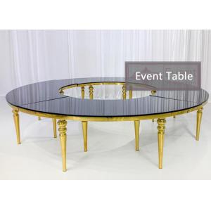 Round Mirrored 340X80X75CM Outside Wedding Table For Wedding