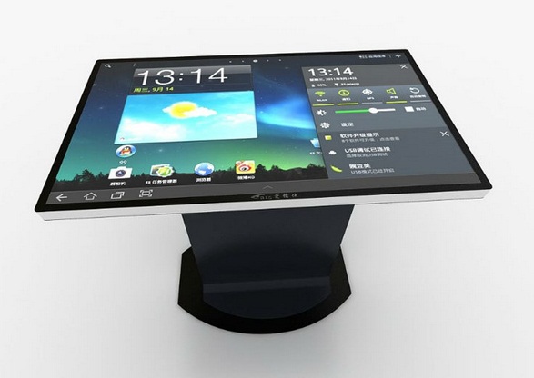 Tea Table Touch Screen Digital Signage FUll HD 43 Inches 500CD OS System