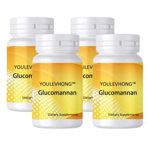 Glucomannan Supplement Capsules With Magnesium Stearate Supports Healthy