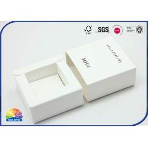 Matte White Folding Carton Box Sleeve Drawer Packaging For Solid Perfume