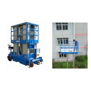 Quality Push Around Man Lift With 12m Working Height , Four Mast Hydraulic Elevating Platform for sale