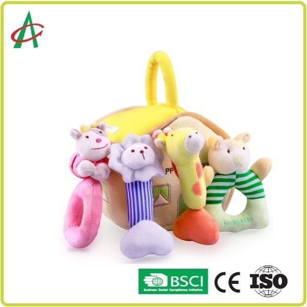 Buy ASTM Huggable Plush Rattle Toys With PP Cotton Filled at wholesale prices
