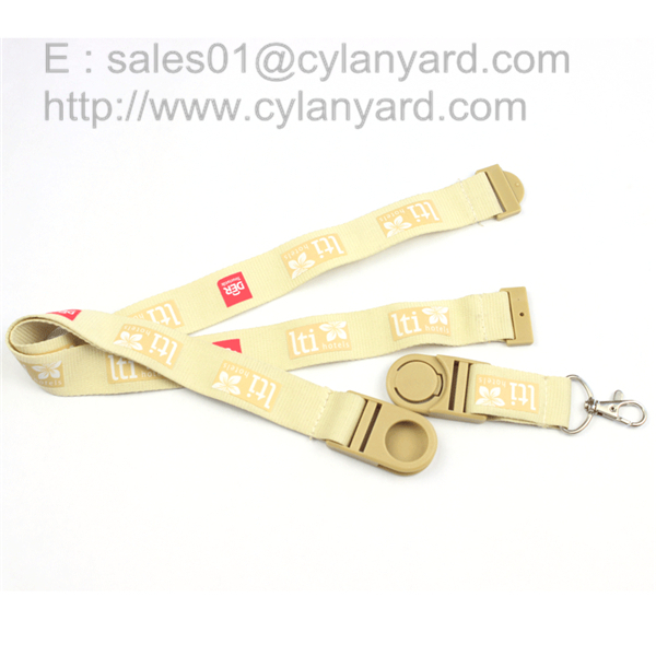 polyester badge lanyards with swivel release buckle