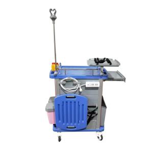 Hospital Emergency Trolley Luxurious ABS Plastic Drawer Cart With Wheels
